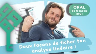 Ficher ton analyse linéaire  deux techniques imparables pour loral de français  Bac 2025 [upl. by Aleetha]