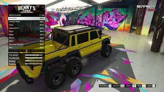 Bennys Car Customization Benefactor Dubsta 6x6 MercedesBenz G63 6x6 Brabus  Upper Class [upl. by Dnalyk677]