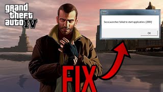 FIX seculauncher failed to start application 2000 как исправить ошибку при запуске GTA 4 [upl. by Teyugn]