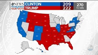 Trump Wins Florida Clinton Wins Washington  2016 Election Results [upl. by Alverta]