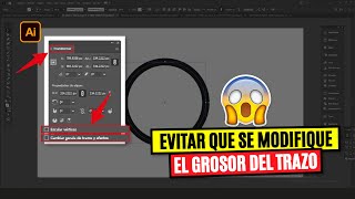 Evitar que se MODIFIQUE el GROSOR del TRAZO en Illustrator Solución FACIL [upl. by Hiroko]