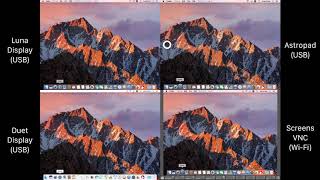 Luna Display vs Astropad vs Duet Display vs Screens VNC Latency [upl. by Toomay]