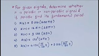 Part1 Examples of Periodic amp Nonperiodic Signals Part1  Signals amp Systems [upl. by Melany]