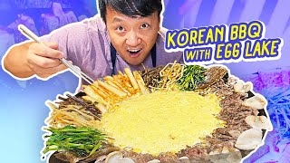 FIRE PHO amp Korean BBQ With SCRAMBLED quotEGG LAKEquot in Seoul South Korea [upl. by Blondie]