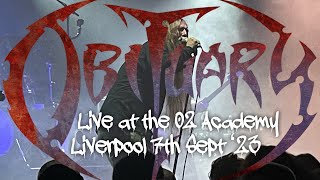 Excerpts from OBITUARY Live at The 02 Academy Liverpool 7th of Sept ‘23  Floridian Death Metal [upl. by Radnaxela]