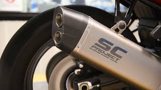 SCProject Adventure muffler for Suzuki VStrom 1050 XT  Street Legal [upl. by Iow]