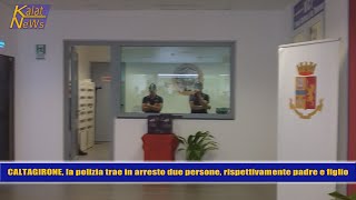 Caltagirone la Polizia trae in arresto padre e figlio per detenzione spaccio minacce e resistenza [upl. by Loats]