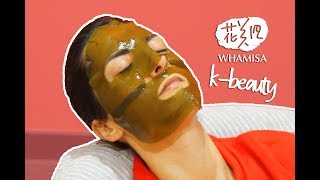 Whamisa  Organic sea kelp facial mask sheet Mascarilla reafirmante de algas  Clementine [upl. by Ylle341]