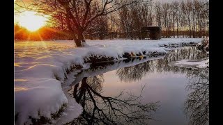 How to paint a watercolor winter sunset scene [upl. by Mirielle]