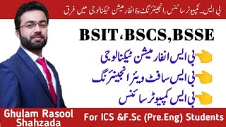 Difference BSCSBSITampBSSE  What is BSCS  What is BSIT  What is Software Engineering [upl. by Ennavoj]