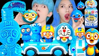 ASMR ICE CREAM BLUE PORORO JELLY RECIPE PARTY 직접 만든 블루 뽀로로 꿀젤리 먹방 DESSERTS MUKBANG EATING SOUNDS [upl. by Willin]