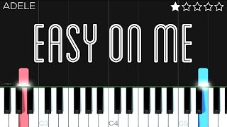 Adele  Easy On Me  EASY Piano Tutorial [upl. by Kerri235]