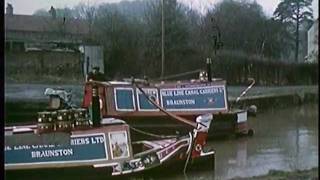 Historic footage of loaded narrow boats on the Jam ole run  The Renfrew and Lucy [upl. by Ivy]