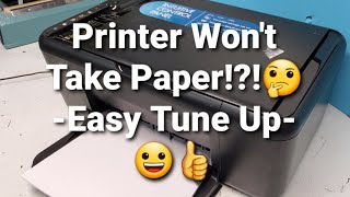 Paper Wont Feed into Printer HP Deskjet F4440 F4450 F4480 How To Fix Mispick Error [upl. by Genet]