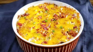 BEST LOADED BAKED POTATO CASSEROLE  Perfect SIDE Dish  How to make ❤ [upl. by Hayman]