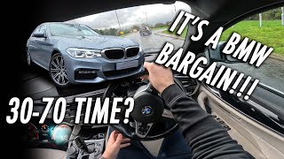 2017 BMW 540I SALOON DRIVING POVREVIEW  A GENUINE BARGAIN [upl. by Eiuol]