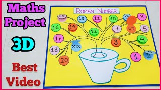 Roman numbermaths working model Roman numbermaths projectmaths model craft crafts maths tlm 👍 [upl. by Enidlareg]