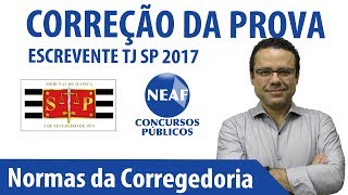 Correção da Prova Escrevente TJ SP 2017 Normas da Corregedoria [upl. by Eigger875]