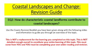 Edexcel A Level Geography  Coasts EQ2 Revision [upl. by Hufnagel]