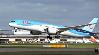 AMAZING closeup TAKEOFFS amp LANDINGS at Manchester Airport  Plane Spotting MAN [upl. by Iron31]