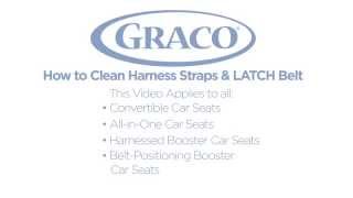 Graco  How to Clean Harness Straps amp LATCH Belt on your Car Seat [upl. by Attikin]