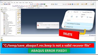 How to Fix quotsaveabaqus1reckeep is not a valid recover filequot Error in Abaqus 2023 [upl. by Helsie]