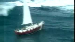 Sailboat gets hit by huge wave [upl. by Ellehsar121]