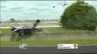 GP2  Ernesto Viso Crash France 30062007 [upl. by Tana802]