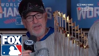 Chicago Cubs World Series trophy presentation  2016 WORLD SERIES ON FOX [upl. by Renferd]