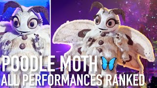 All Poodle Moth Performances Ranked The masked singer US [upl. by Wohlert]