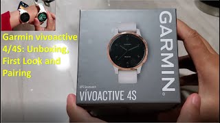 Garmin vivoactive 44S Smart GPS Watch Unboxing First look and Pairing [upl. by Caresse]