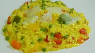 Cómo hacer risotto de verduras receta fácil y muy sabrosa [upl. by Wells90]