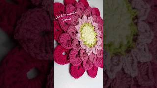 Crochet The Crocodile Flower Dahlia flower shorts Crochet crochetpatterns flower [upl. by Atile]