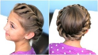 How to create a Crown Twist Braid  Updo Hairstyles [upl. by Aihcela]