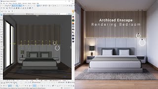 Archicad 25 amp Enscape Rendering Bedroom [upl. by Erbua]