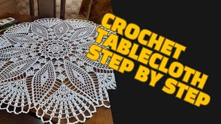 Crafting Elegance StepbyStep Guide to Crochet Tablecloth MasteryPart1crochet table runner [upl. by Nymsaj216]