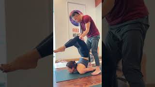 Assistance is mutually cooperative  ♥️🧘‍ shorts fitness yoga [upl. by Veats]