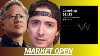 GAMESTOP SURGES 21 ROARING KITTY TWEETS NVIDIA ABOVE 900 MARKET NEAR ALL TIME HIGH  MARKET OPEN [upl. by Bartholomeo]