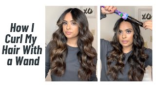 HOW TO CURL YOUR HAIR WITH A WAND FOR BEGINNERS [upl. by Eugenia]