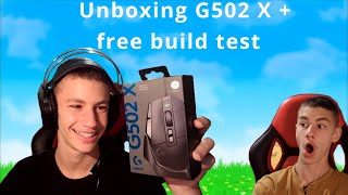 LogitechG G502 Unboxing  sound check and fortnite free build test [upl. by Leiuqeze52]