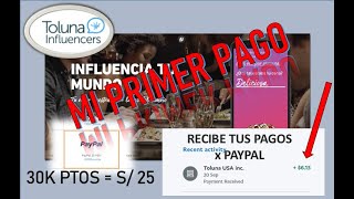 TOLUNA INFLUENCERS  MI PRIMER PAGO SÍ PAGA 2021 [upl. by Melia]