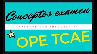 POSIBLES PREGUNTAS DE EXAMEN  OPE TCAE  CONCEPTOS QUE NECESITAS SABER  SANIDAD [upl. by Harehs]