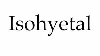 How to Pronounce Isohyetal [upl. by Edie176]