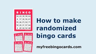 How to make randomized bingo cards [upl. by Edla]