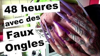 48 heures avec des FAUX ONGLES 💅 ep 27 [upl. by Antonina]