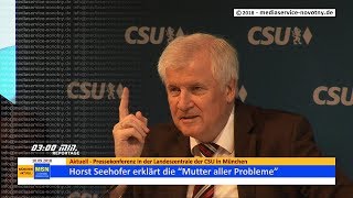 Bundesminister Seehofer erklärt quotMutter aller Problemequot [upl. by Tiossem753]