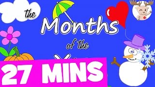 Months of the Year Song And More  27mins Kids Songs Collection [upl. by Tiffanle]