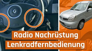 Renault Kangoo 20002009 Autoradio Nachrüstung Lenkradfernbedienung Bluetooth MP3  alles geht [upl. by Enia296]