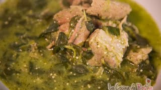 Carne de cerdo en salsa verde con verdolagas  Receta fácil [upl. by Greenland413]