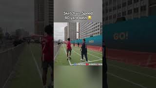 Sketch and Speed really did a 40yard dash against each other 😂 via IShowSpeed [upl. by Ardnuyek]